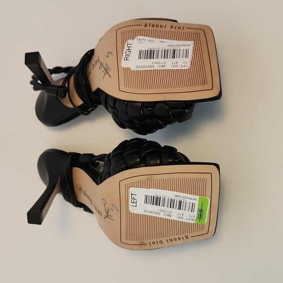 Gianni Bini Dekota Twisted Band Braided Leather Sandals 5M - Picture 4 of 6